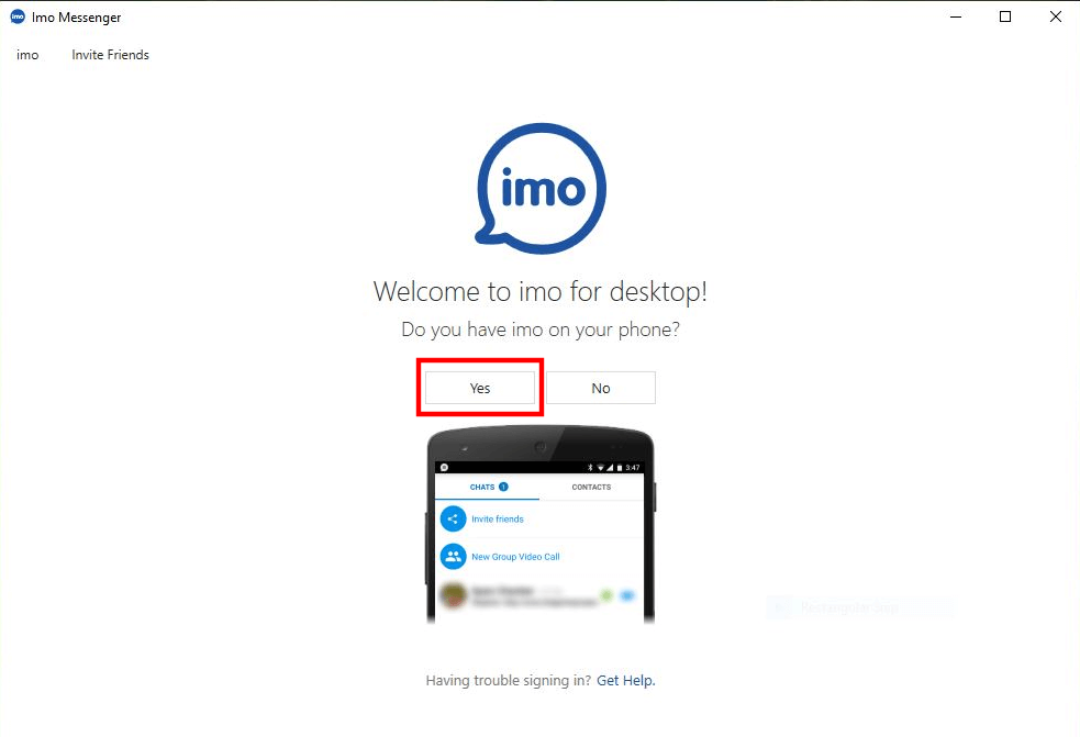 How to Download Imo For PC Windows and macOS 5 confirm your phone contains IMO