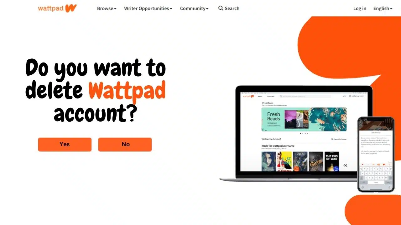 delete Wattpad account