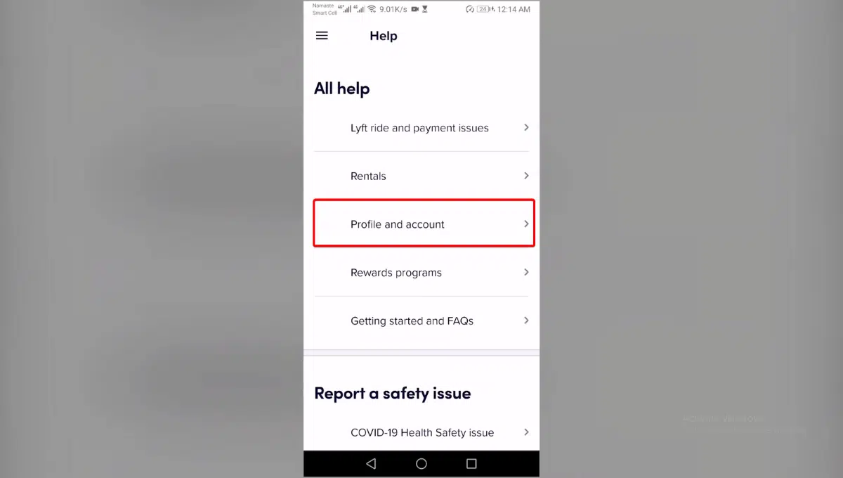How to delete Lyft account through the app