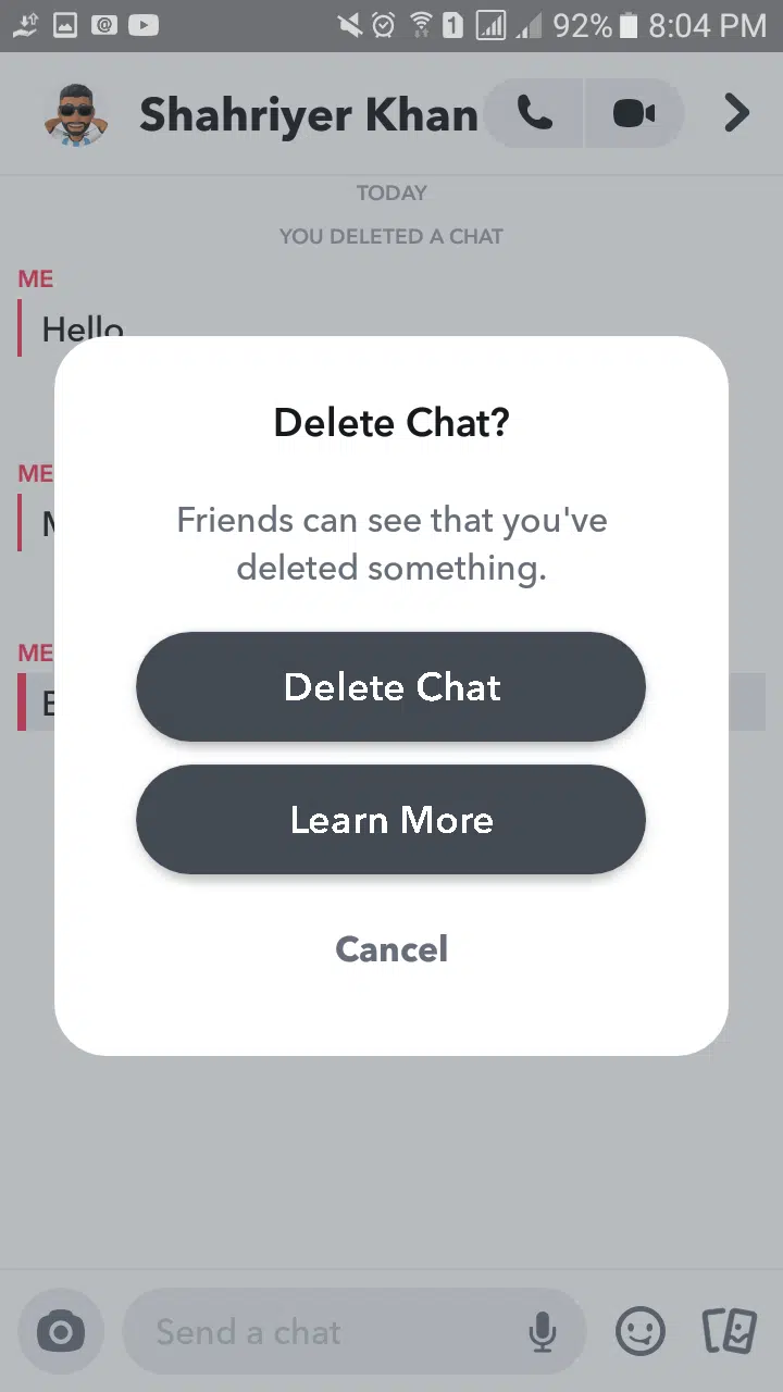 How to delete Snapchat messages