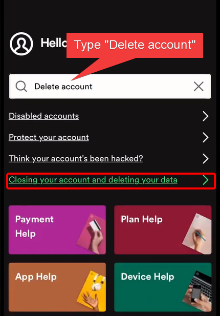 How to delete Sportify Premium account