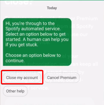 How to delete Sportify Premium account