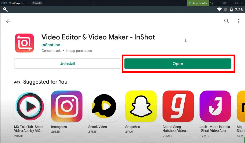 InShot For PC – Download For Windows and macOS 6 inshot app open after install