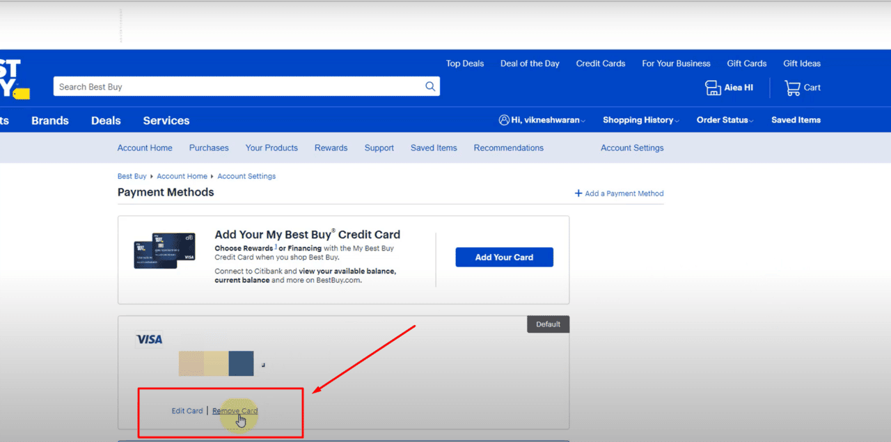 How to Delete Best Buy Account | Best Guide 10 remove CreditDebit Card from a Best Buy Account 5