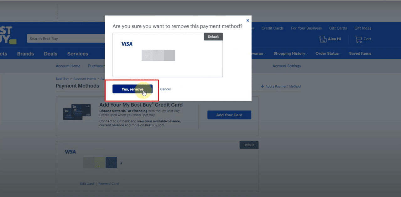 How to Delete Best Buy Account | Best Guide 11 remove CreditDebit Card from a Best Buy Account 6