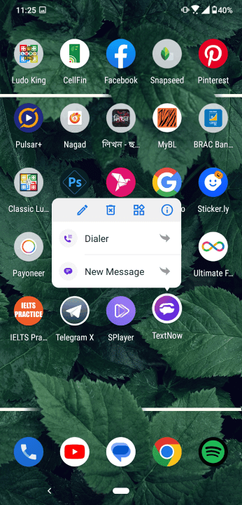 uninstall the Textnow application 2